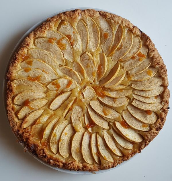Torta di mele e crema al marsala